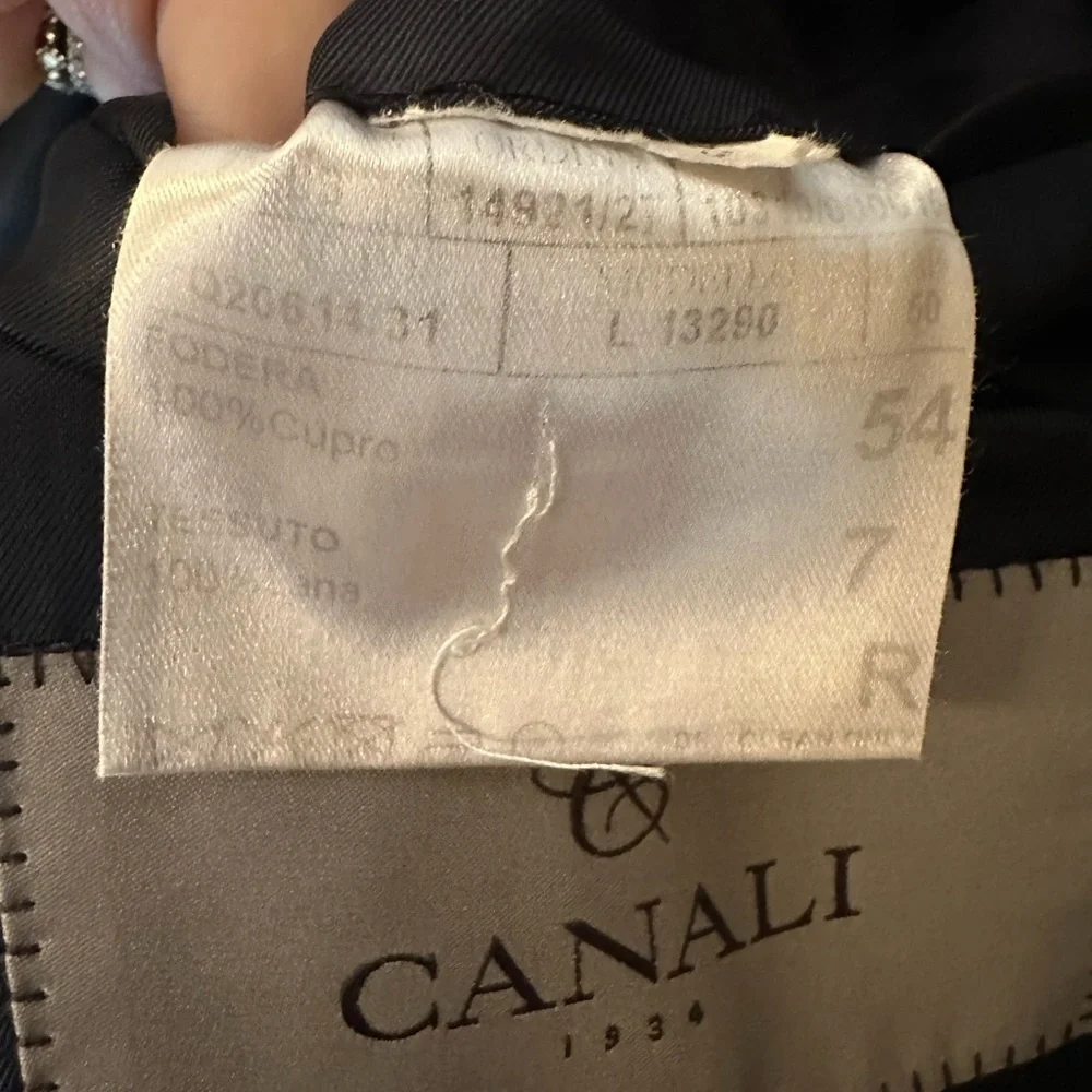 Canali Travel and Water Resistant Dark Charcoal Men's Blazer Cupro 54R
